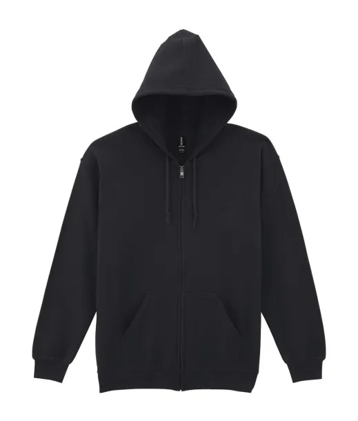  Muška hoodica s patentom, 271 g/m² - Gildan Crna