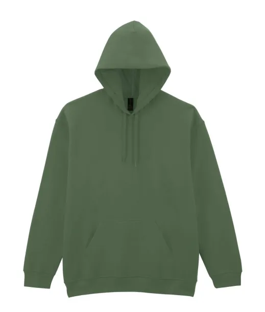  Softstyle® midweight flis unisex hoodie, 285 g/m² - Gildan Military Green