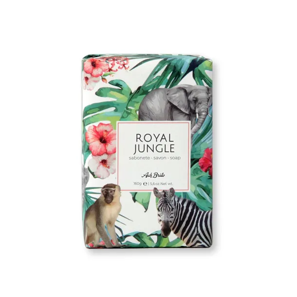 ROYAL JUNGLE Soaps enriched with green clay (160g) Light grey