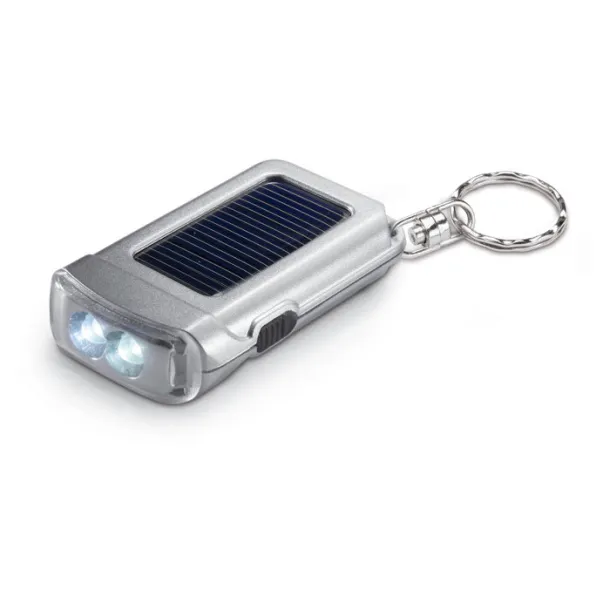 RINGAL Solar powered torch key ring Matt Silver