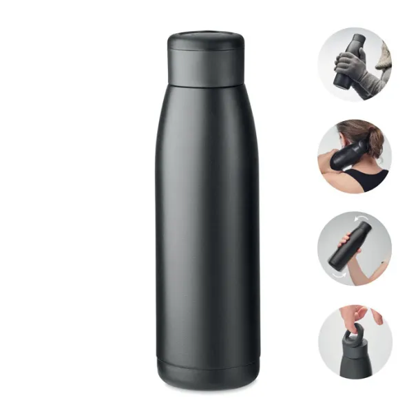 CALEFRIO Boca s dvije stijenke koja grije i hladi, 400 ml Crna