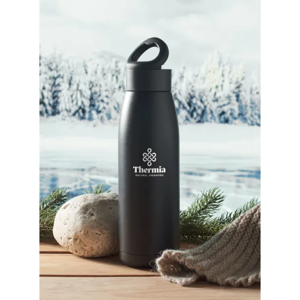 CALEFRIO Boca s dvije stijenke koja grije i hladi, 400 ml Crna