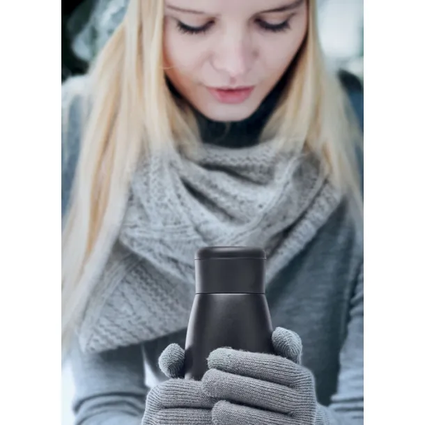 CALEFRIO Boca s dvije stijenke koja grije i hladi, 400 ml Crna