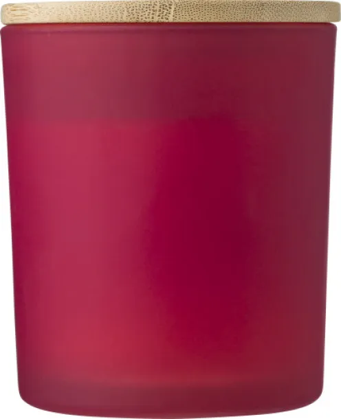 Josiah Glass candle  red