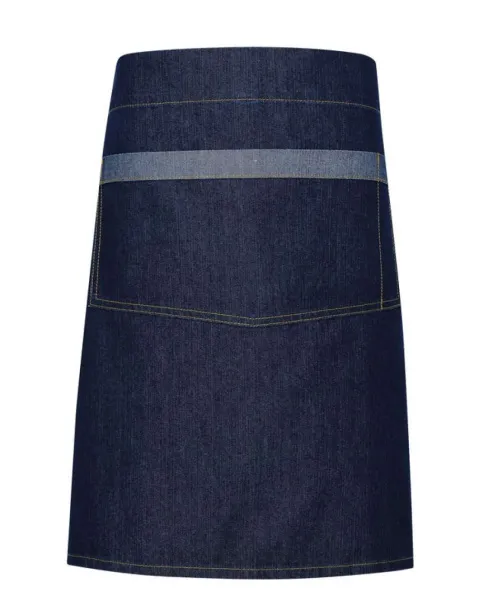  'DOMAIN' CONTRAST DENIM WAIST APRON - Premier Indigo Denim