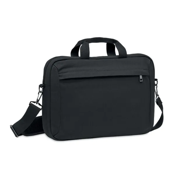 UMEA TOP Computer bag in washed canvas Black