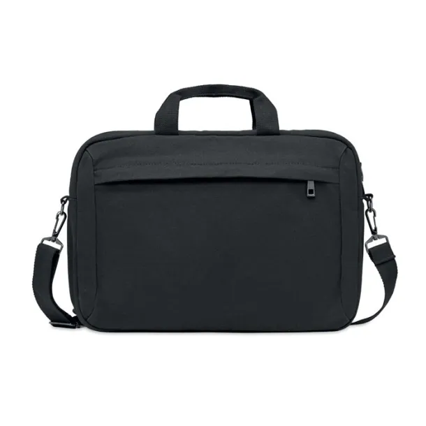 UMEA TOP Computer bag in washed canvas Black