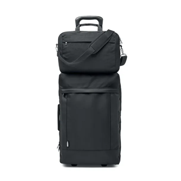 UMEA TOP Computer bag in washed canvas Black