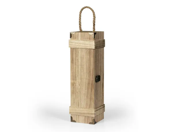 BAROQUE wooden single bottle gift box Cream Bež