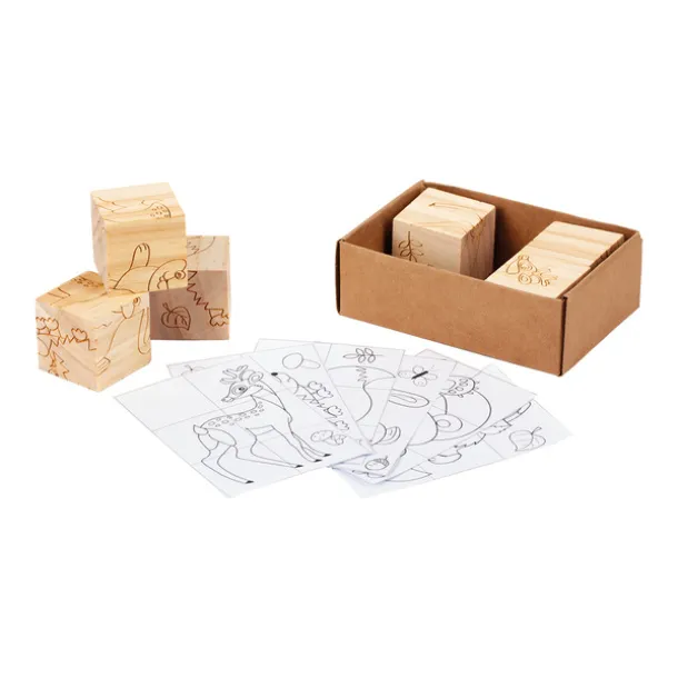 ANIMAL WORLD wooden puzzle Beige