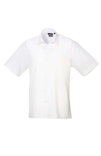  MEN'S SHORT SLEEVE POPLIN SHIRT - Premier White