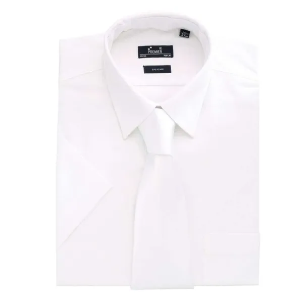  MEN'S SHORT SLEEVE POPLIN SHIRT - Premier White