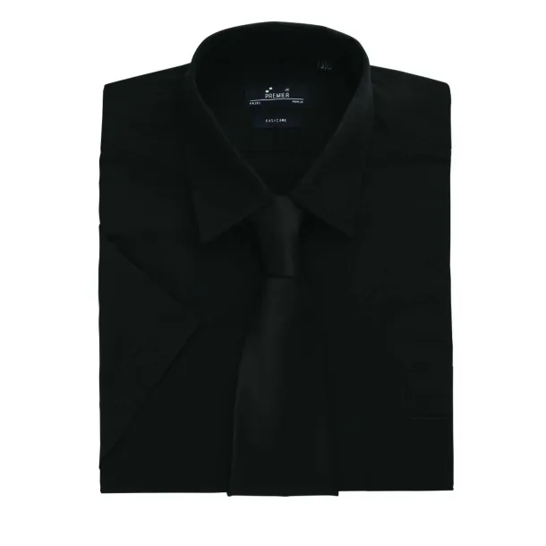  MEN'S SHORT SLEEVE POPLIN SHIRT - Premier Black