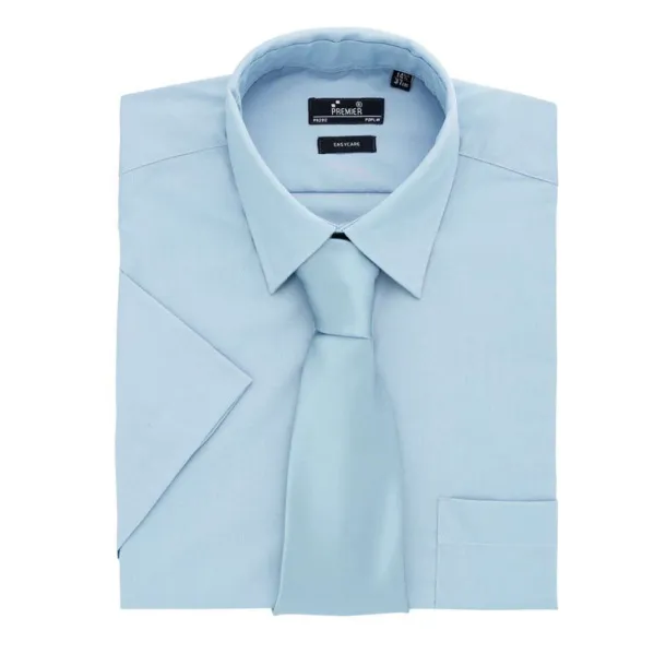  MEN'S SHORT SLEEVE POPLIN SHIRT - Premier Light Blue