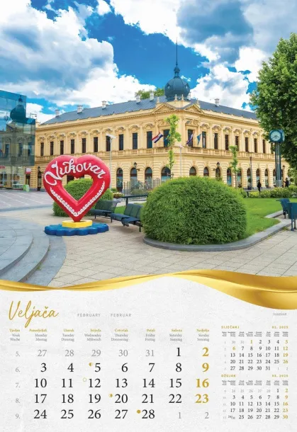  "MOJA ZLATNA SLAVONIJA i BARANJA"  color calendar Color