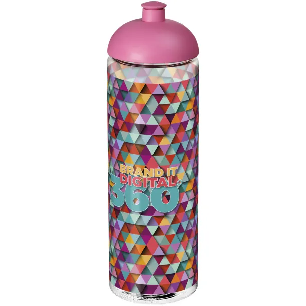 H2O Vibe sportska boc s okruglim čepom, 850 ml Bijela Transparent pink