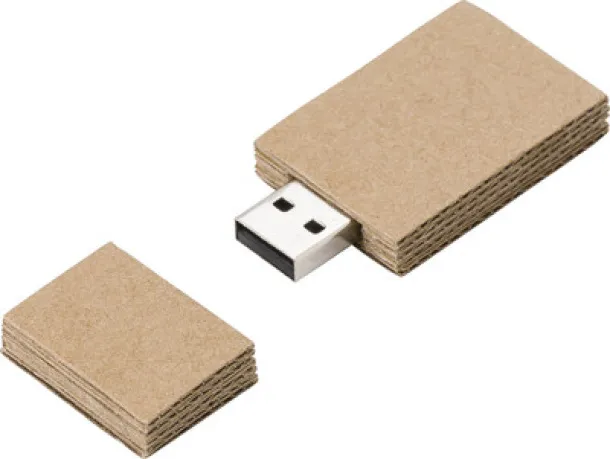  Cardboard USB memory stick 16 GB brown