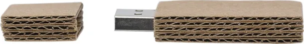  Cardboard USB memory stick 16 GB brown