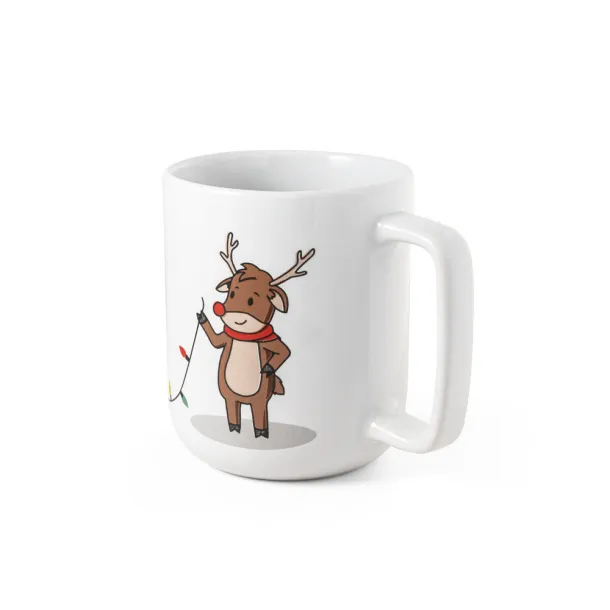 REINDEER Mug with Christmas print 330 mL White