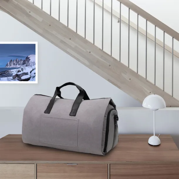 WINTON business travel bag with suit compartment Grey