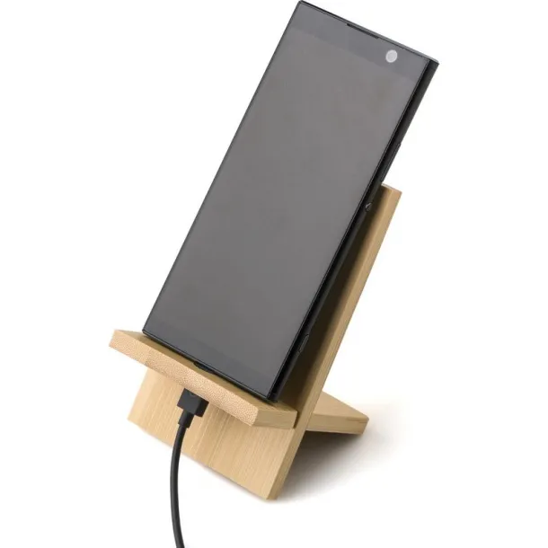  Bamboo phone stand brown