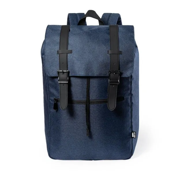  RPET 15" laptop and 10" tablet backpack navy blue