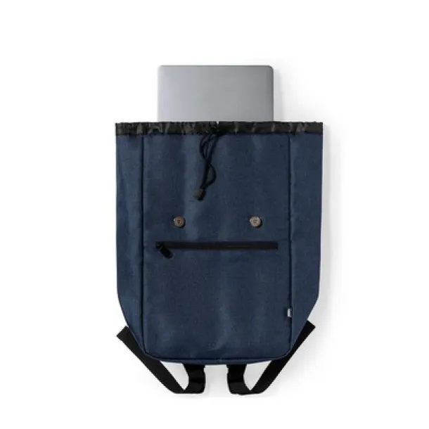  RPET 15" laptop and 10" tablet backpack navy blue