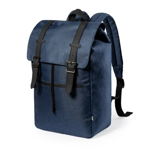  RPET 15" laptop and 10" tablet backpack navy blue