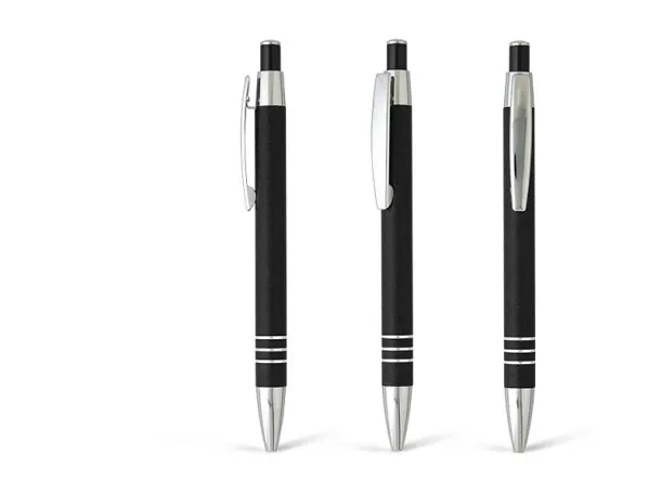 MARBLE metal ball pen in a metal gift tube Black