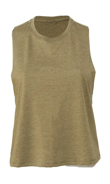  Women's Racerback Cropped Tank - Bella+Canvas Heather Olive