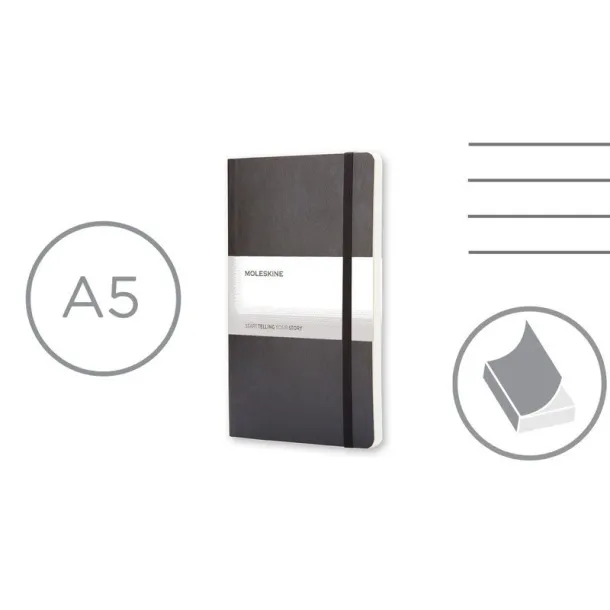  MOLESKINE Notebook approx. A5 Crna