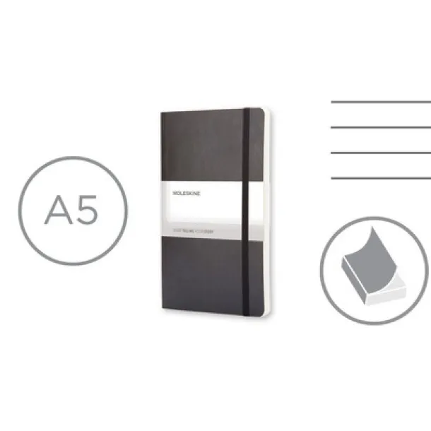  MOLESKINE Notebook approx. A5 Crna