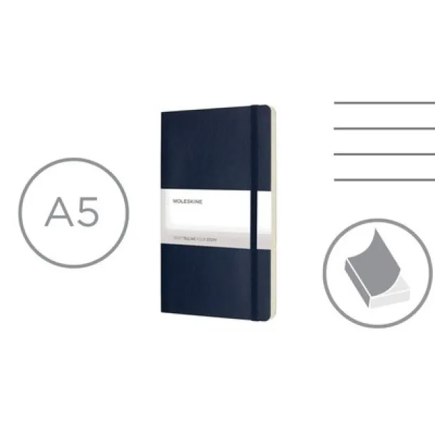  MOLESKINE notes, cca A5 dark blue