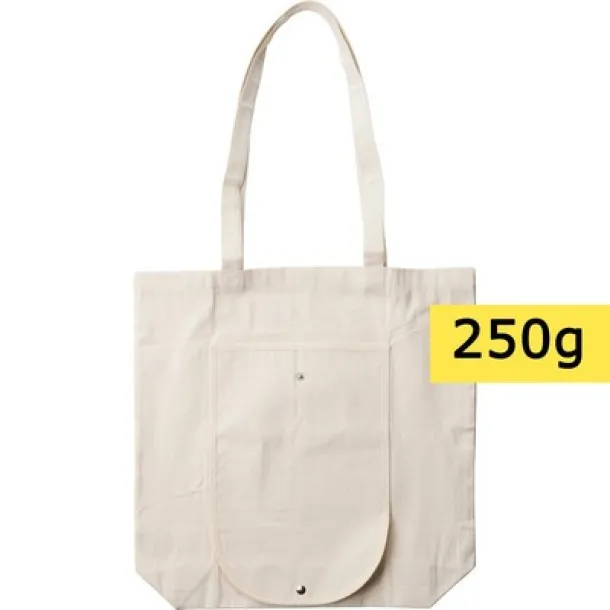  Cotton foldable shopping bag beige