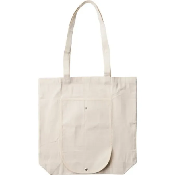  Cotton foldable shopping bag beige