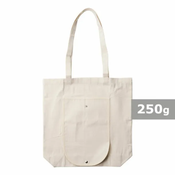  Cotton foldable shopping bag beige