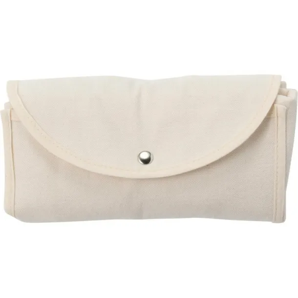  Cotton foldable shopping bag beige