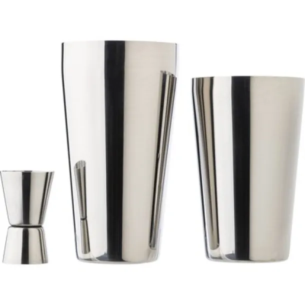 Cocktail set, shaker, 4 pcs Srebrna