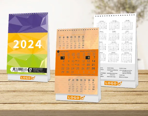  "TRODJELNI STOLNI VERTIKALNI" 12 sheets, format: 10x19 cm, desk calendar, P/50 Color