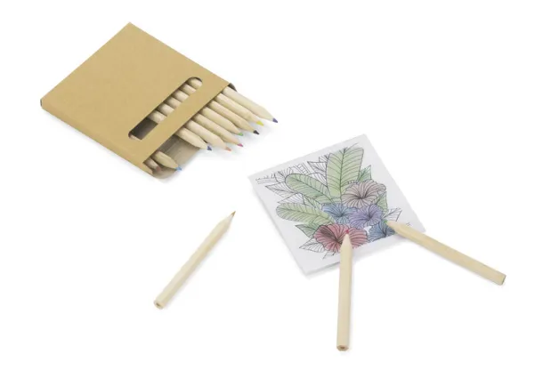 LOTI Colour pencils with colouring book Prirodna