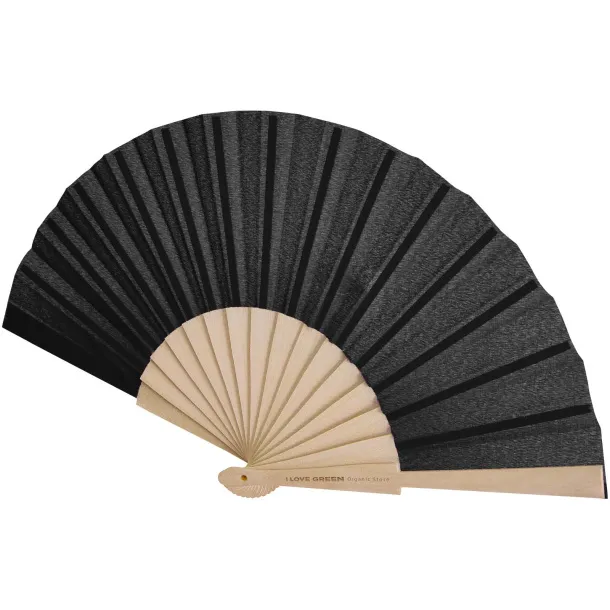 Manuela hand fan Solid black