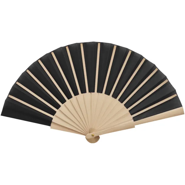 Manuela hand fan Solid black