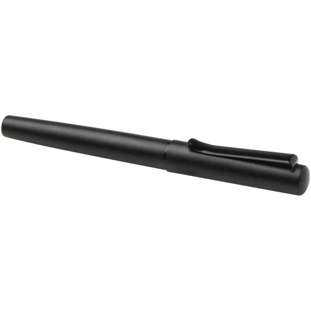 Lucetta recycled aluminium fountain pen - Luxe Solid black