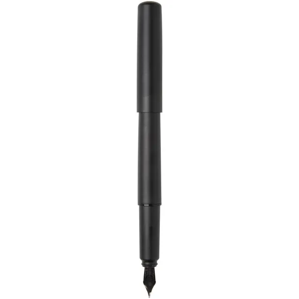 Lucetta recycled aluminium fountain pen - Luxe Solid black