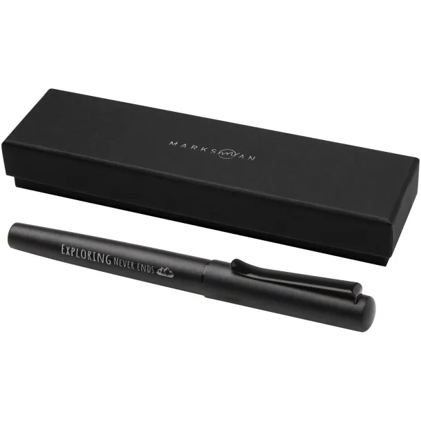 Lucetta recycled aluminium fountain pen - Luxe Solid black