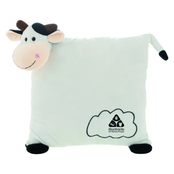 Mila Plush cow, pillow black white