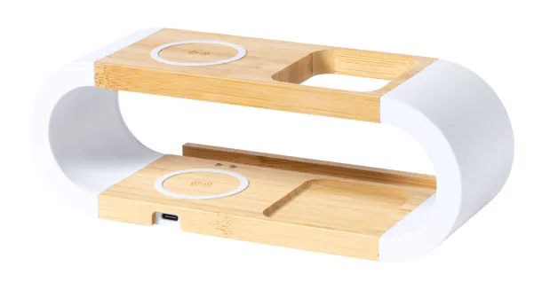 Lonclow wireless charger organiser White Natural