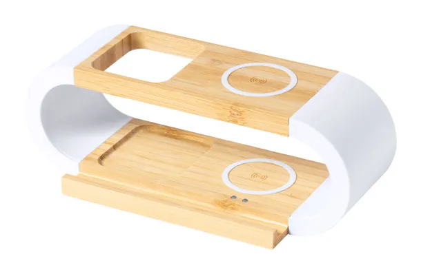 Lonclow wireless charger organiser White Natural