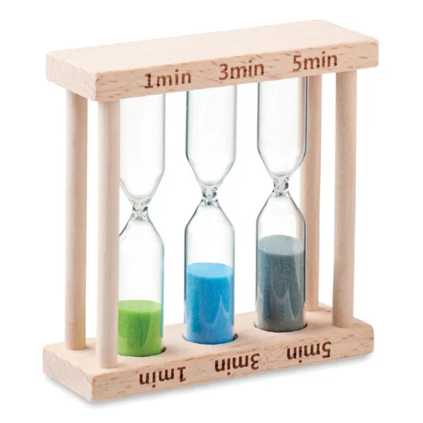 EI Set of 3 wooden sand timer Wood