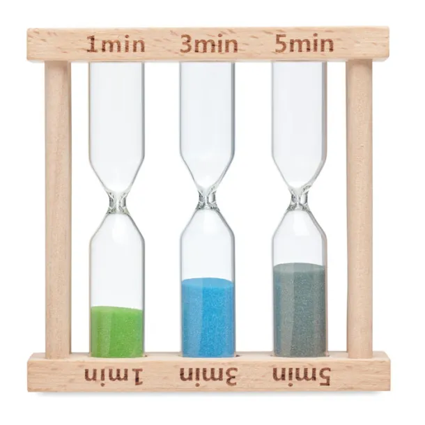 EI Set of 3 wooden sand timer Wood